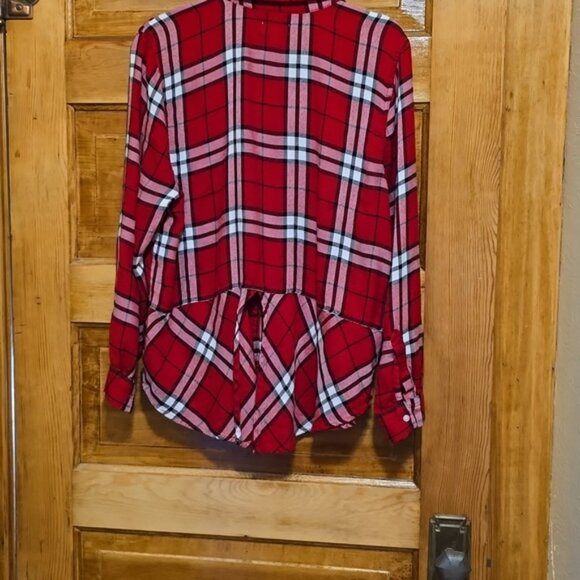 Lucky Brand XL red plaid button up shirt - Picture 2 of 3